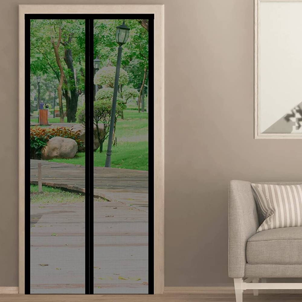 Magnetic Screen For Doors - Black / 60cm (W) x 210cm (H): image 5