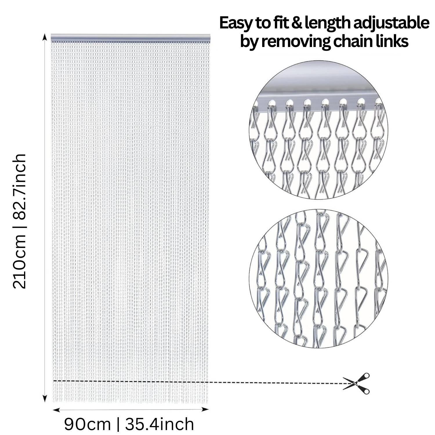 Chain Link Curtain - Black